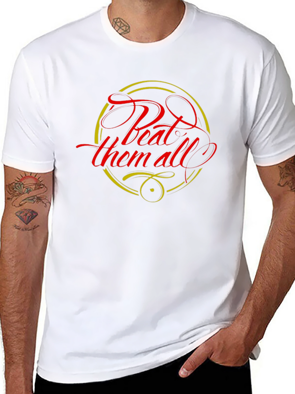 Beat Them All Graphic Tee - Bold Statement Shirt