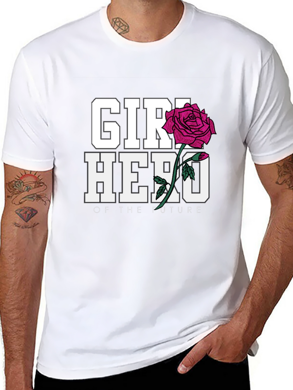 Girl Hero of the Future Black Graphic T-Shirt
