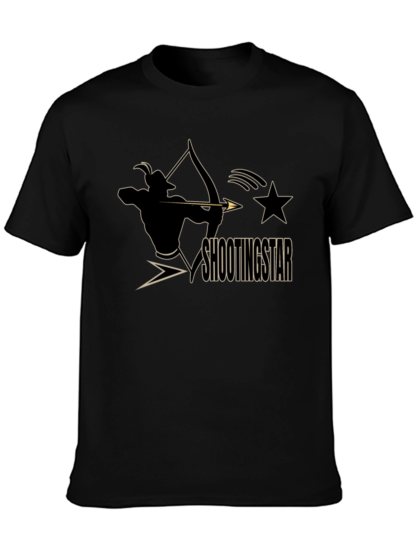 Shooting Star Archer Black Graphic Tee