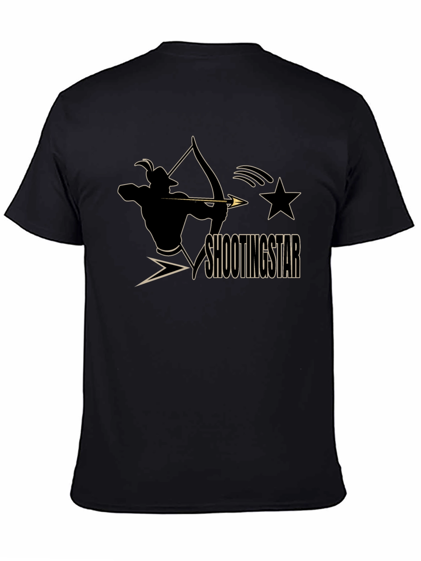 Shooting Star Archer Black Graphic Tee