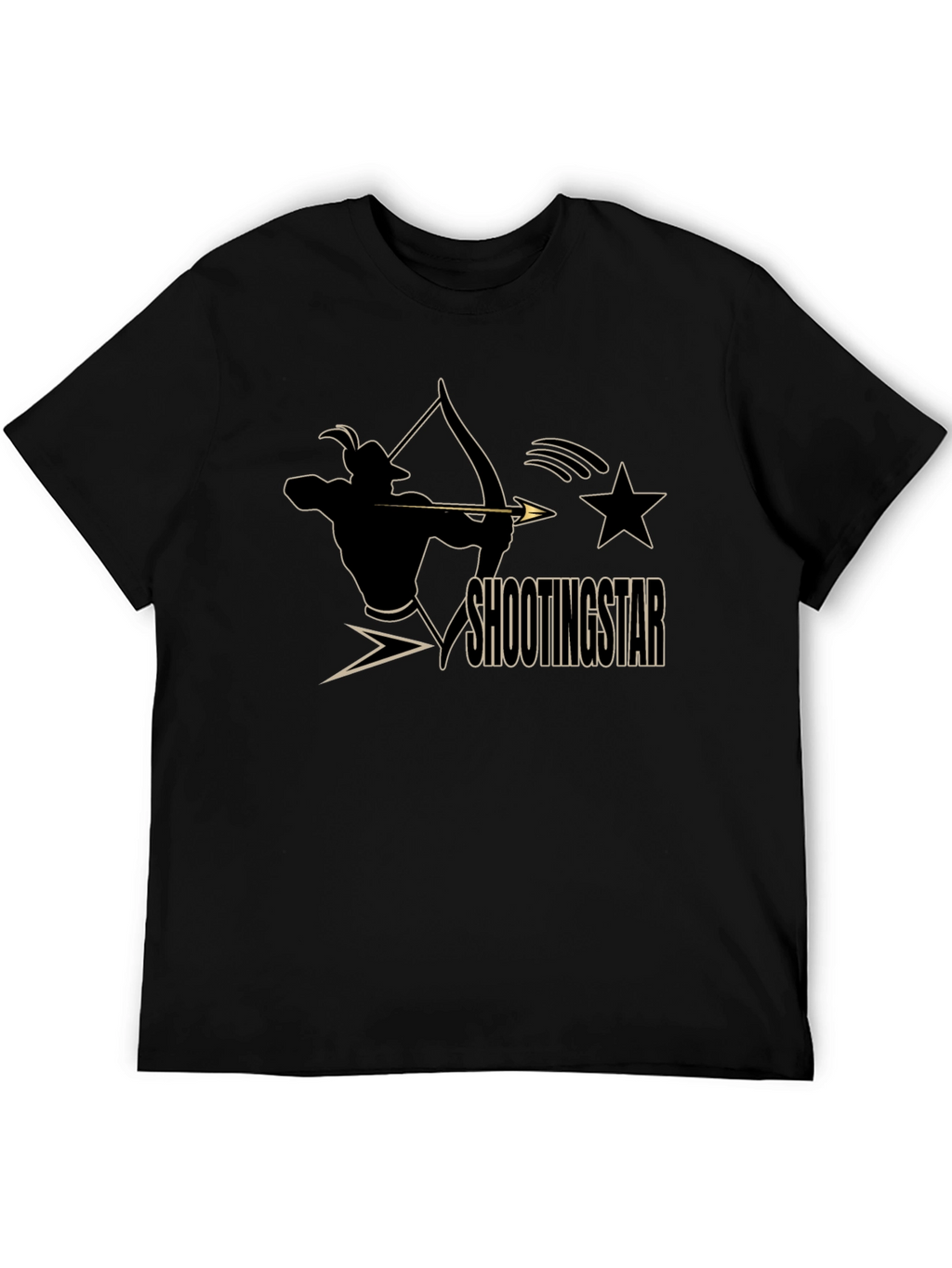 Shooting Star Archer Black Graphic Tee