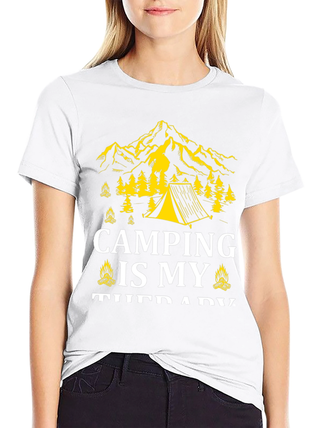 Camping Is My Therapy Graphic Tee