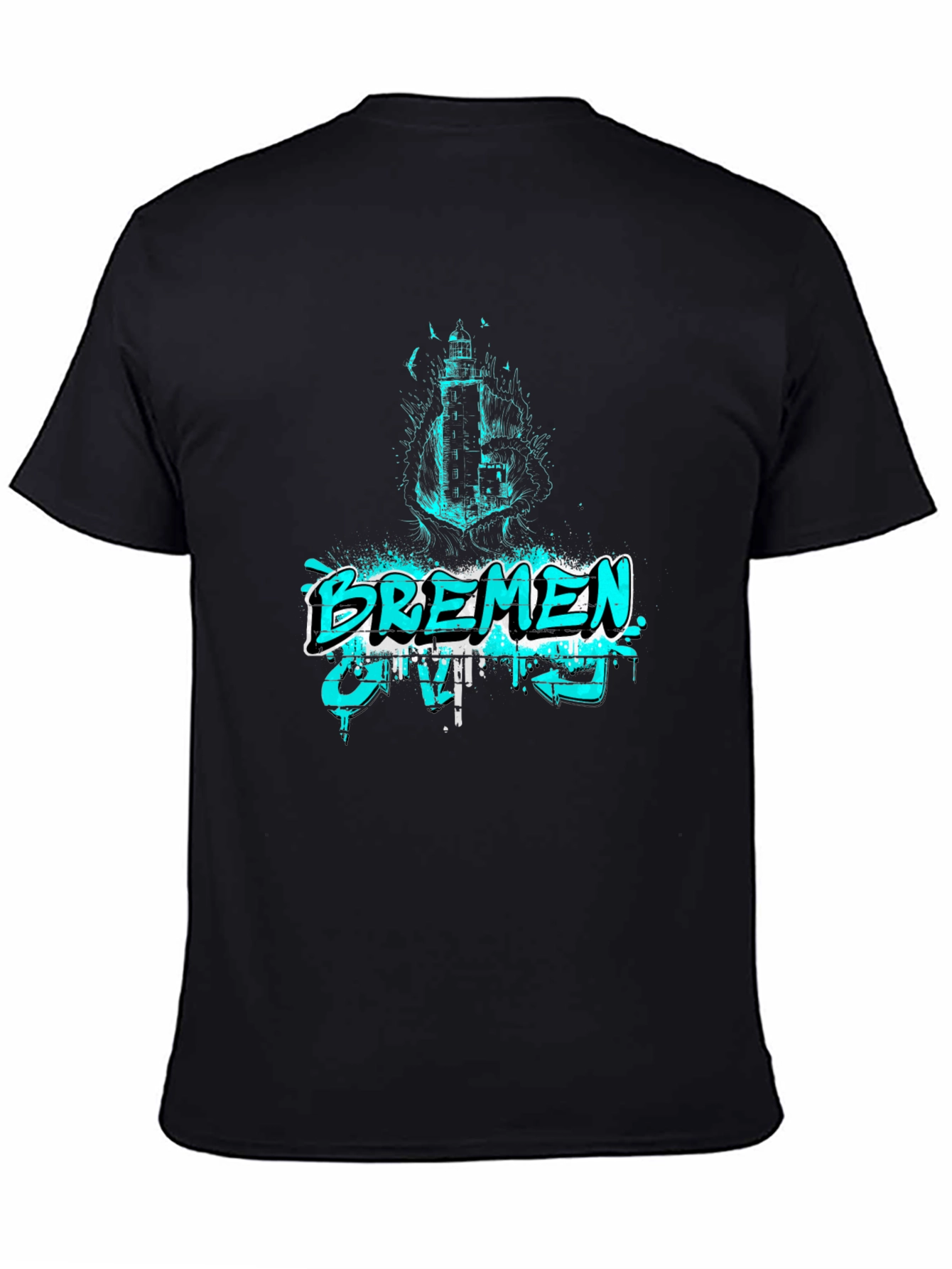 Bremen City Mens Graphic T-Shirt - Black