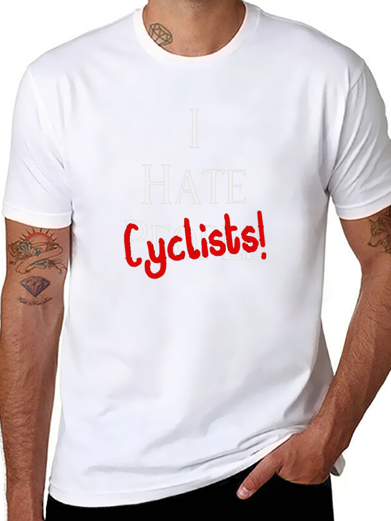 I Hate Cyclists! Sarcastic Graphic Tee
