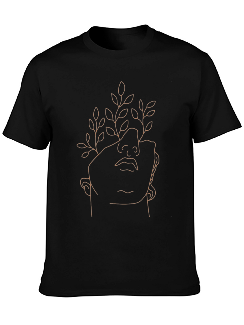 Modern Art Graphic Print Black T-Shirt
