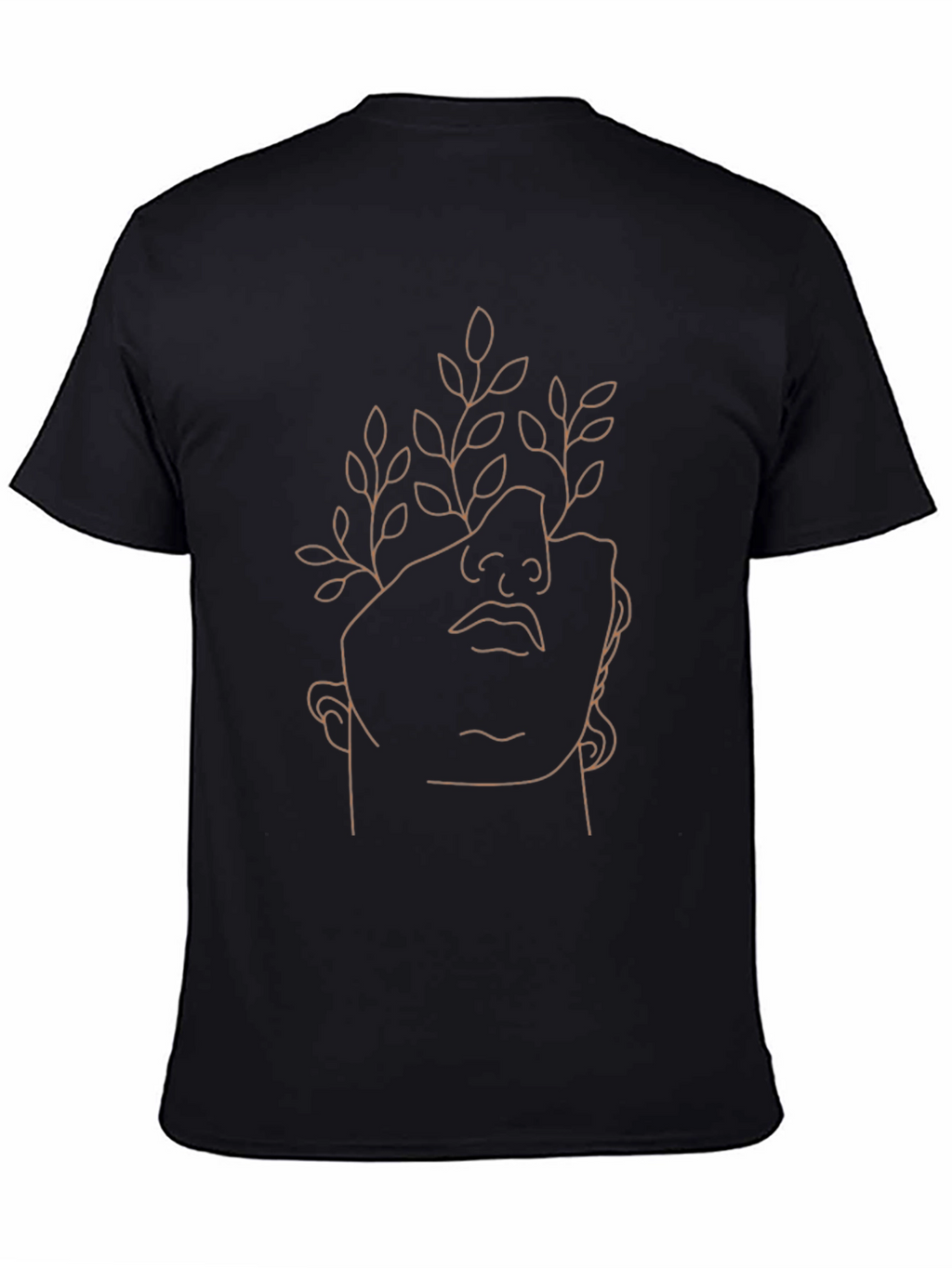 Modern Art Graphic Print Black T-Shirt