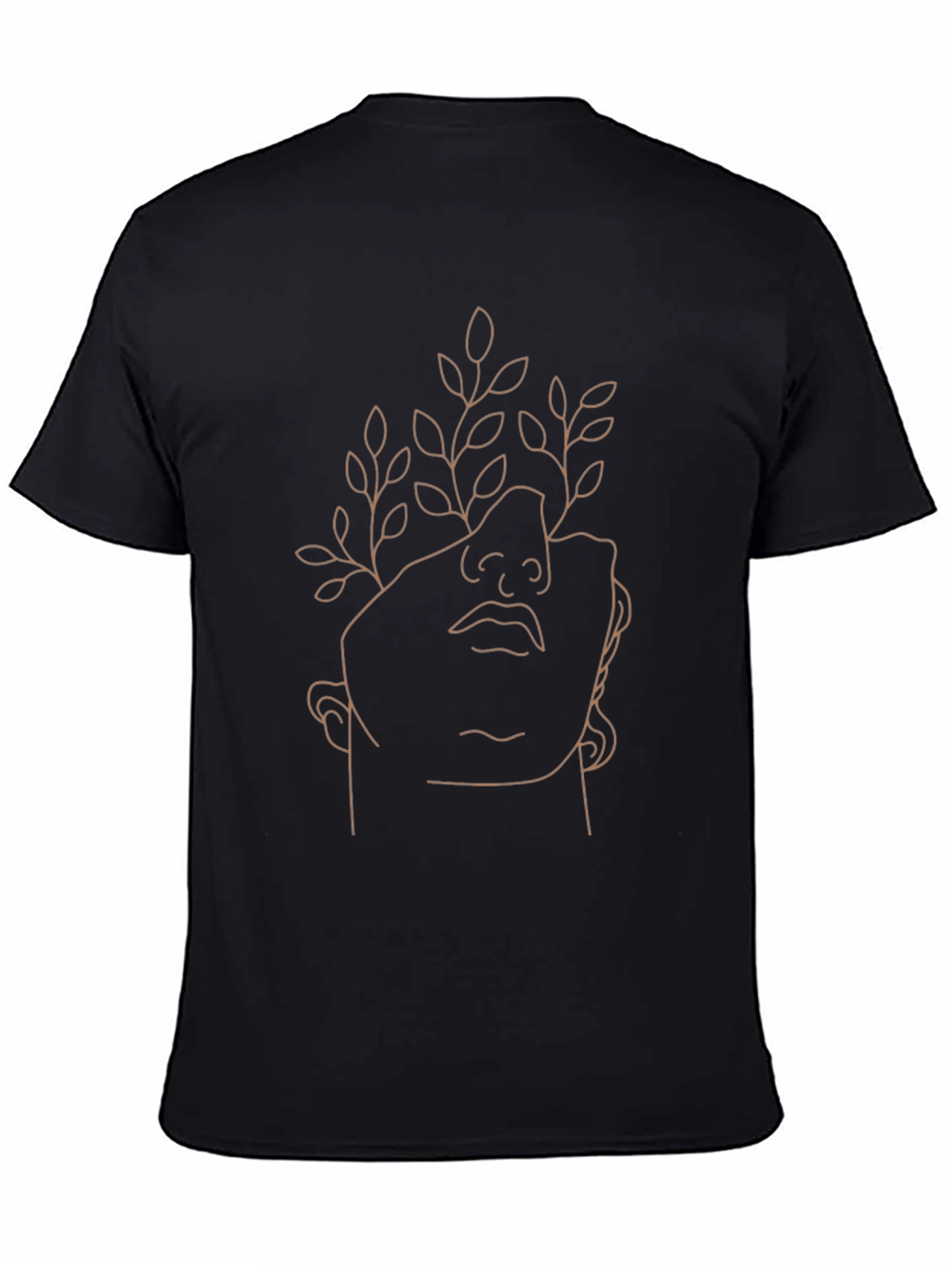 Modern Art Graphic Print Black T-Shirt
