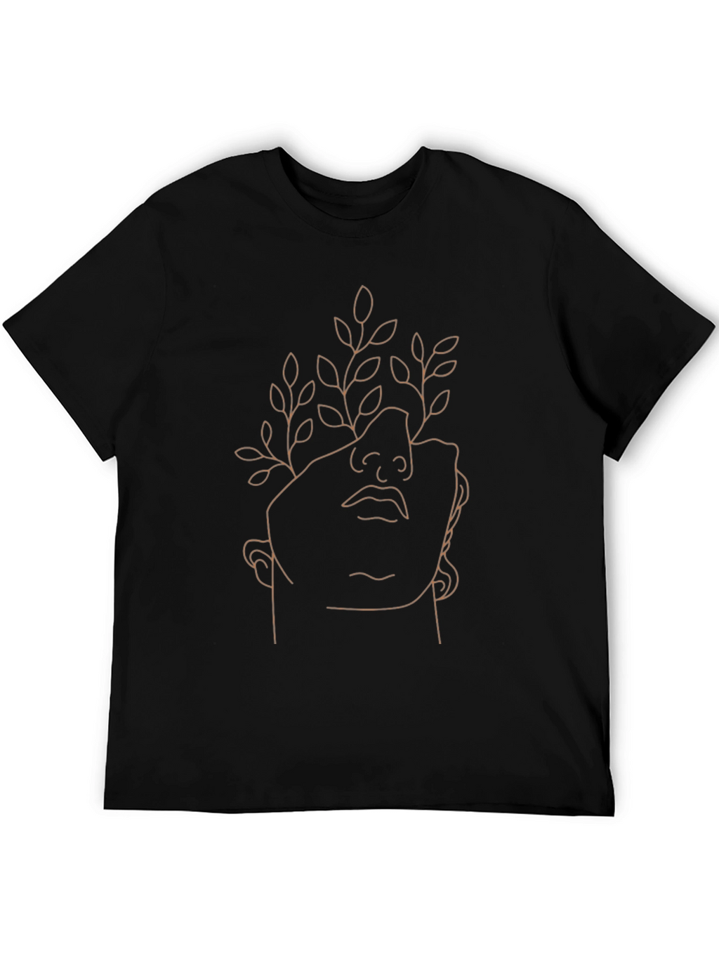 Modern Art Graphic Print Black T-Shirt
