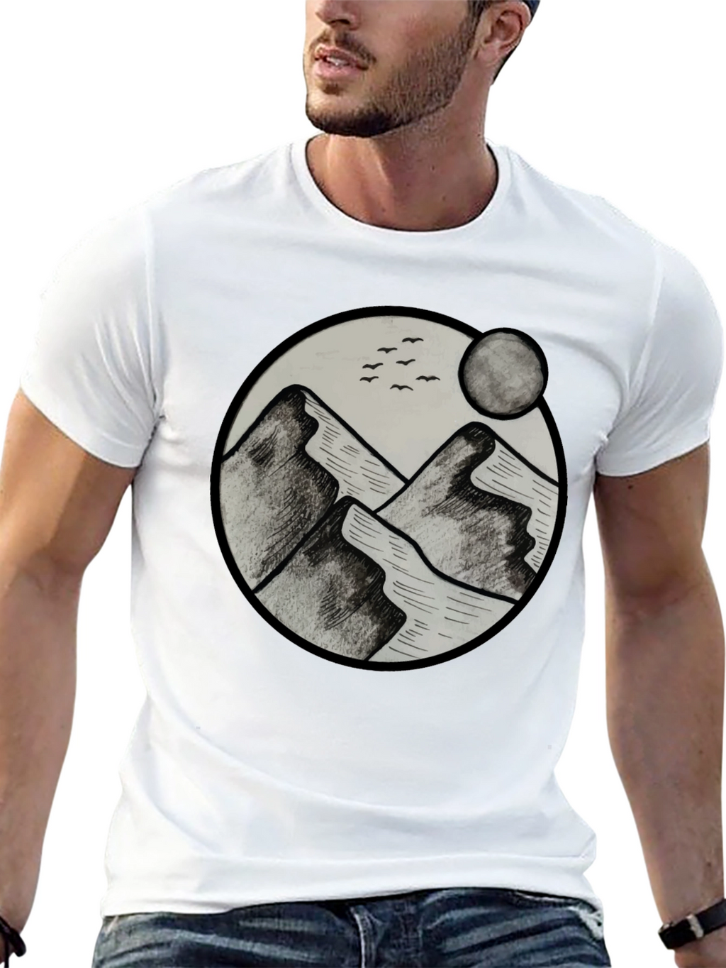 Mountains Graphic Mens T-Shirt