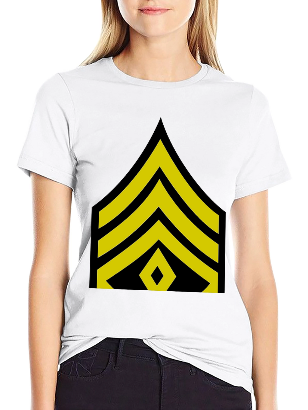 Sergeant Stripes Graphic Black T-Shirt