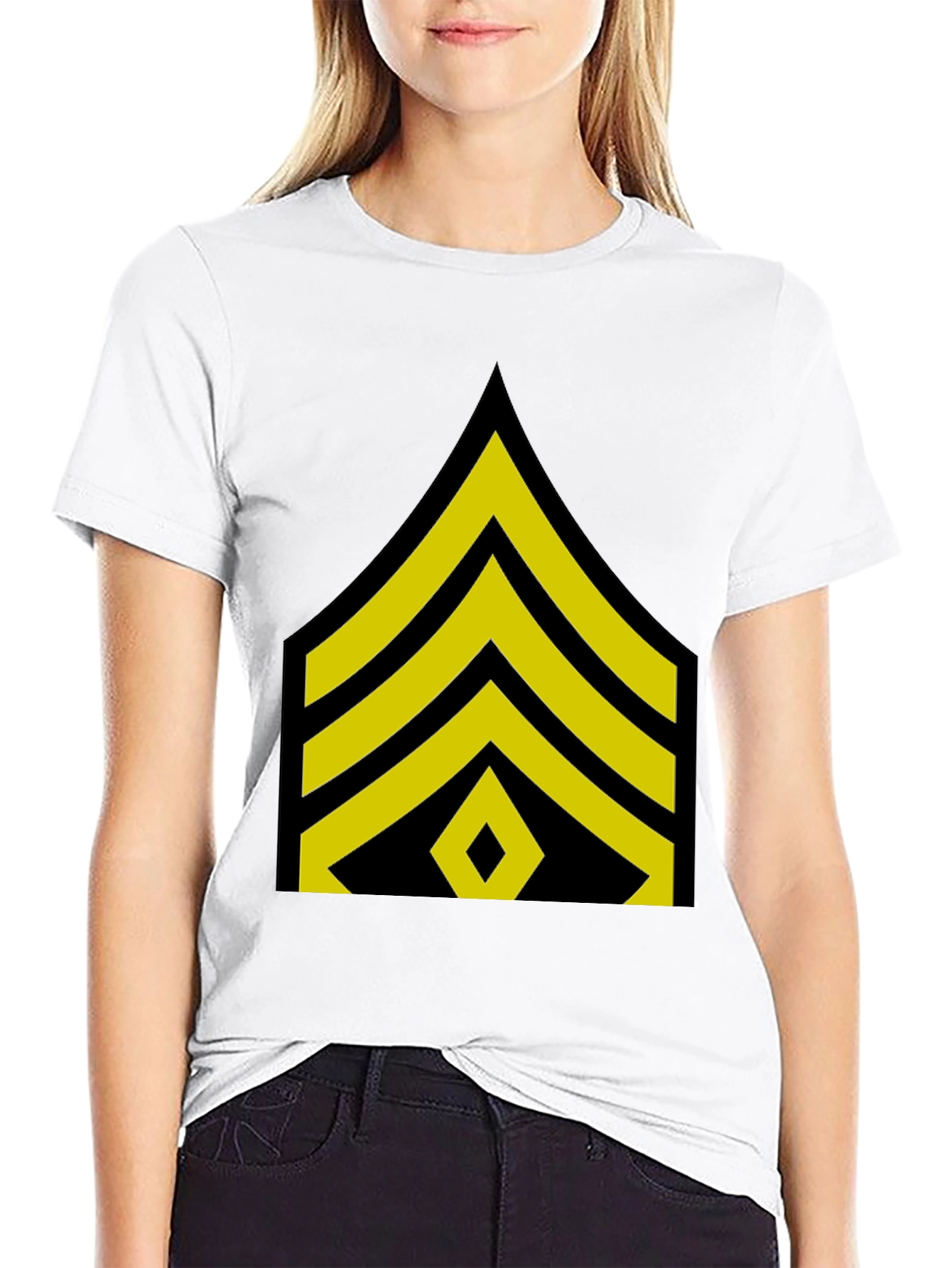 Sergeant Stripes Graphic Black T-Shirt