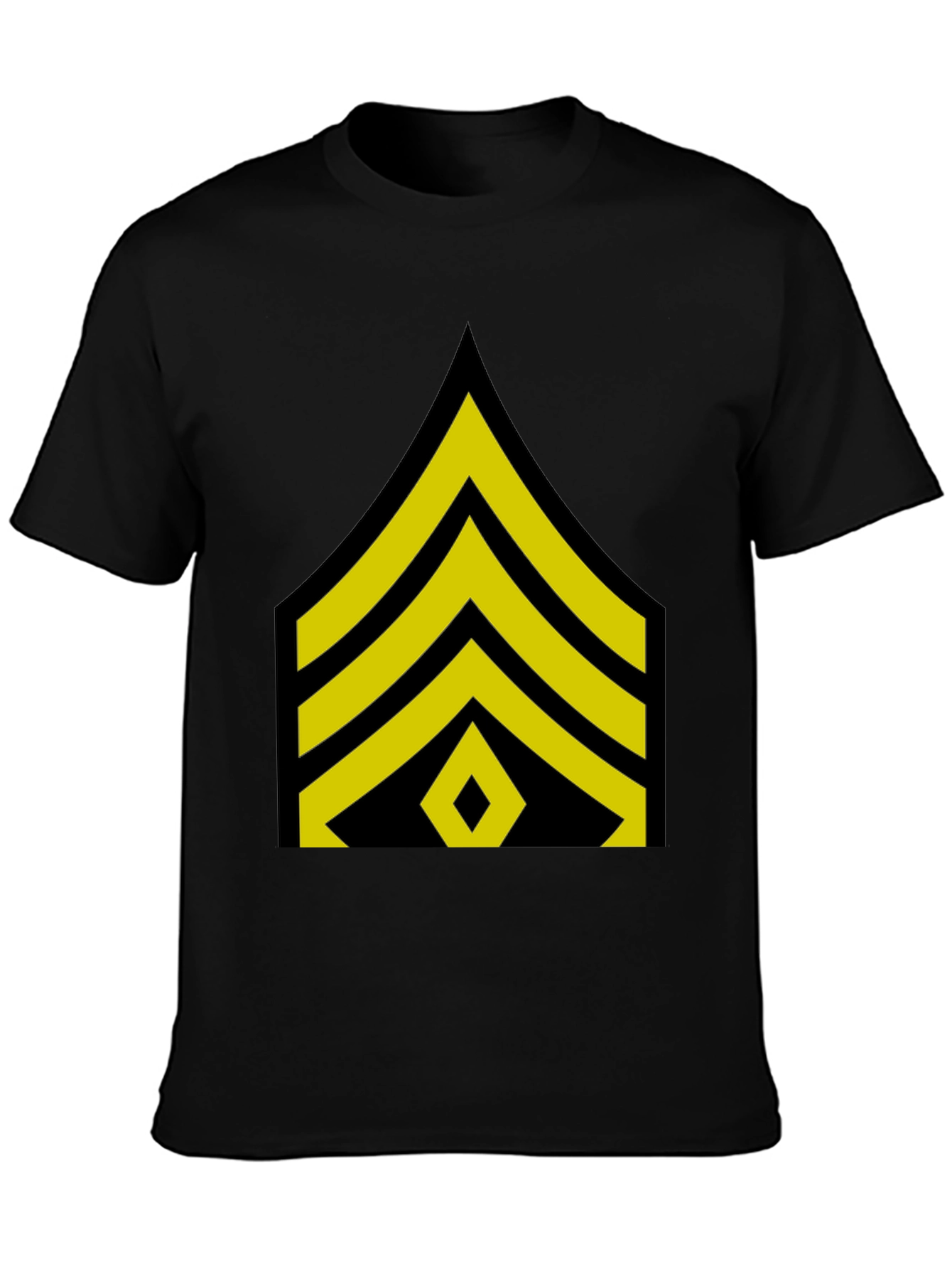 Sergeant Stripes Graphic Black T-Shirt