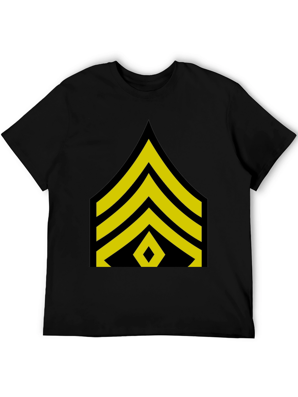 Sergeant Stripes Graphic Black T-Shirt