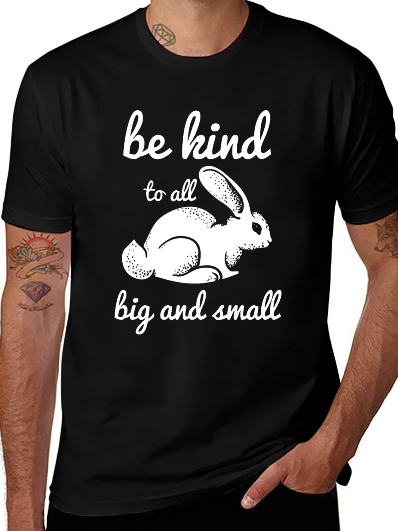 Be Kind Rabbit Graphic T-Shirt