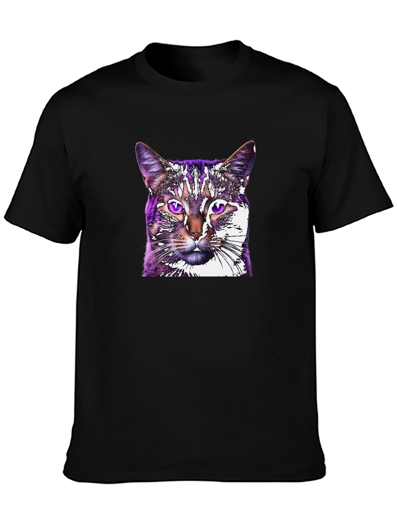 Cat Graphic Tee - Black Unisex T-Shirt