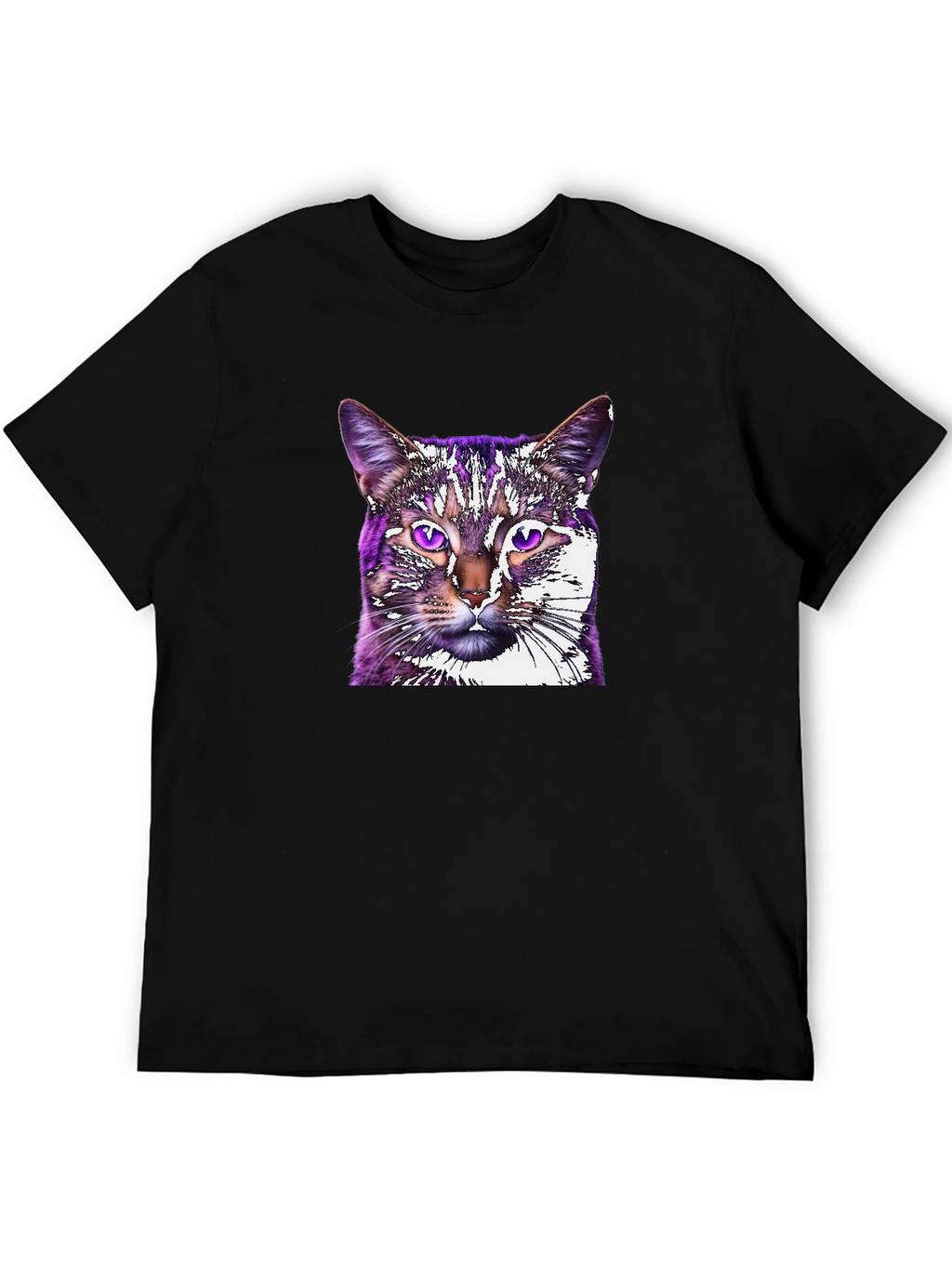Cat Graphic Tee - Black Unisex T-Shirt