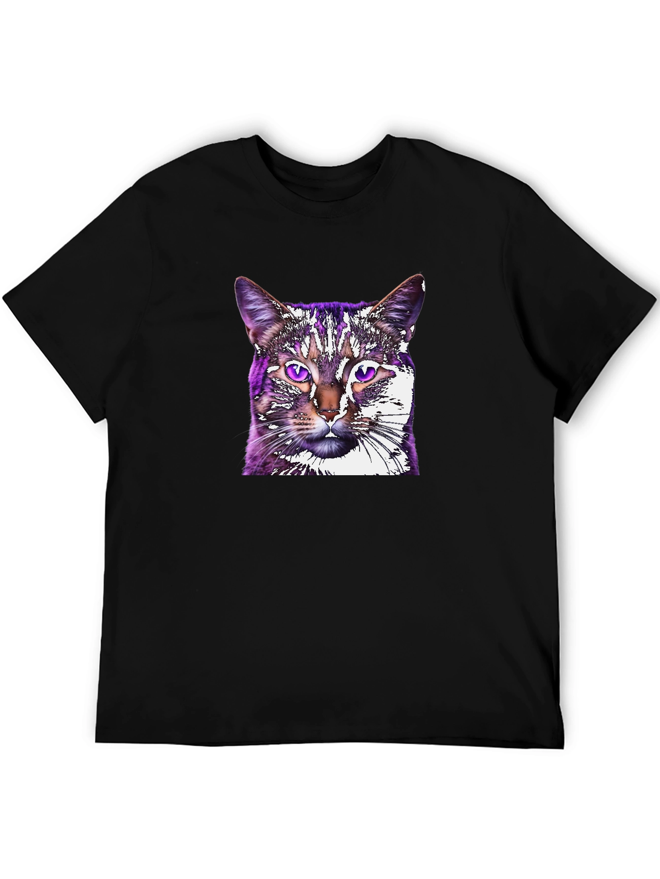 Cat Graphic Tee - Black Unisex T-Shirt