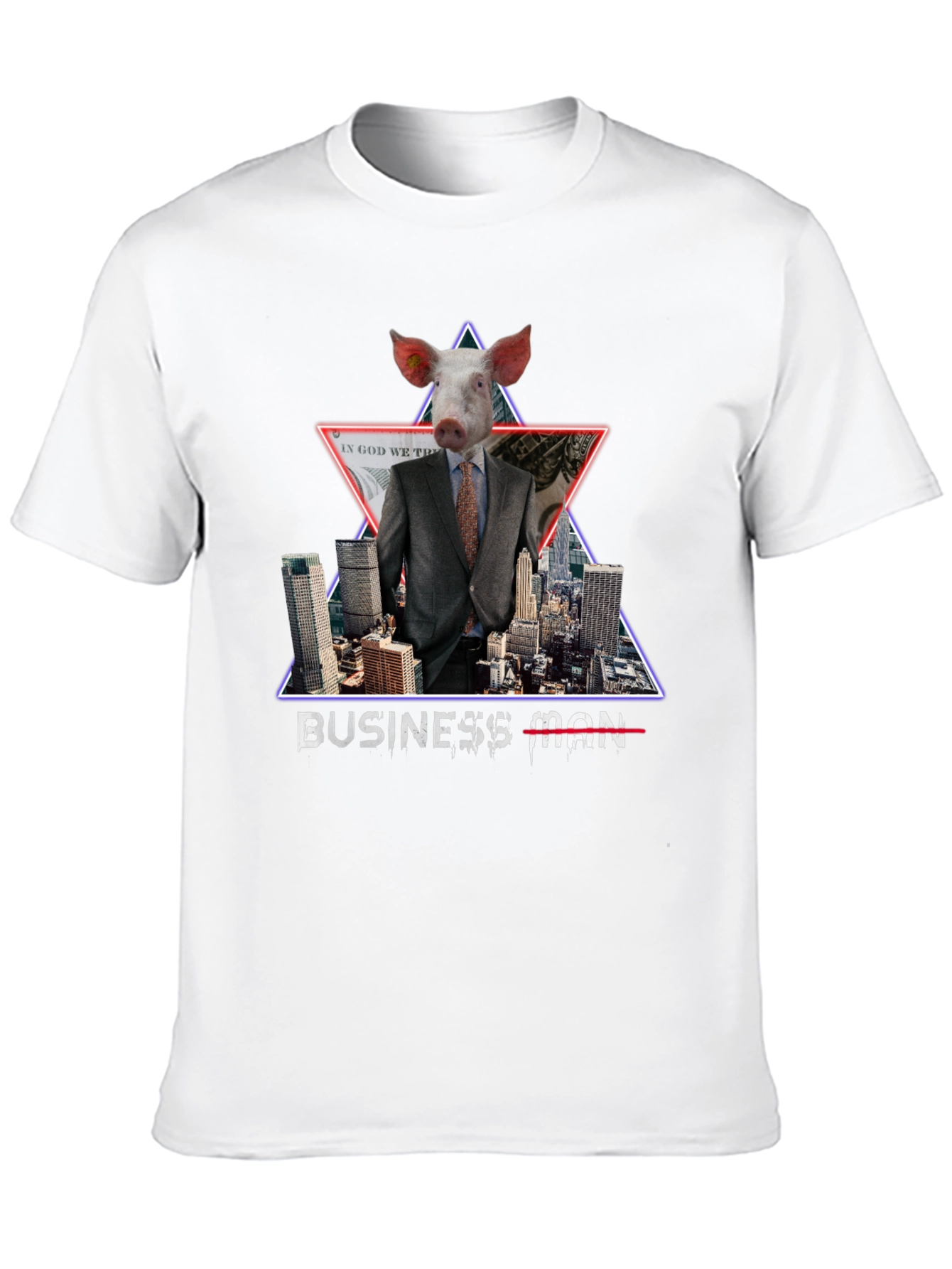 Pig Businessman Graphic T-Shirt
