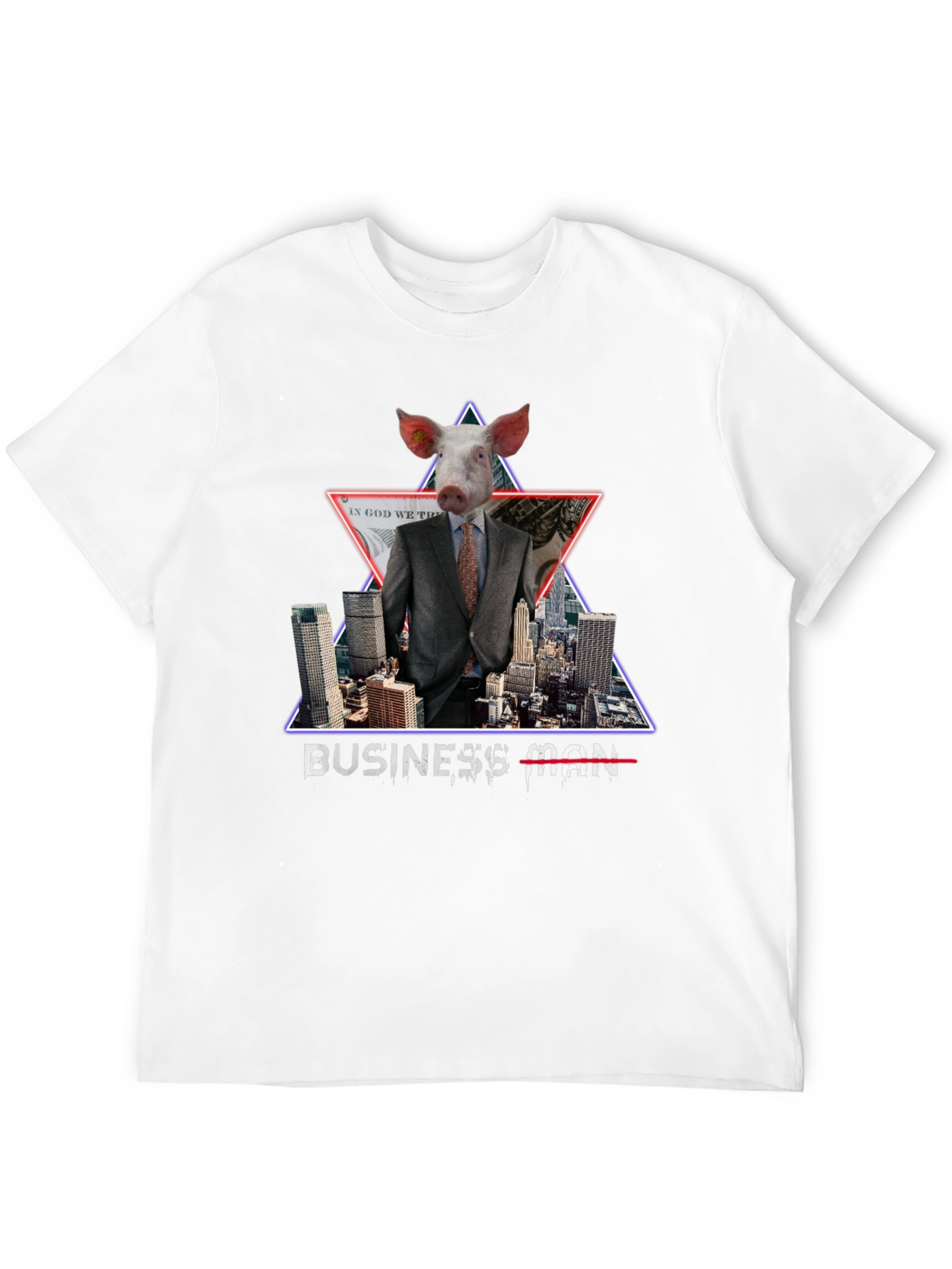 Pig Businessman Graphic T-Shirt