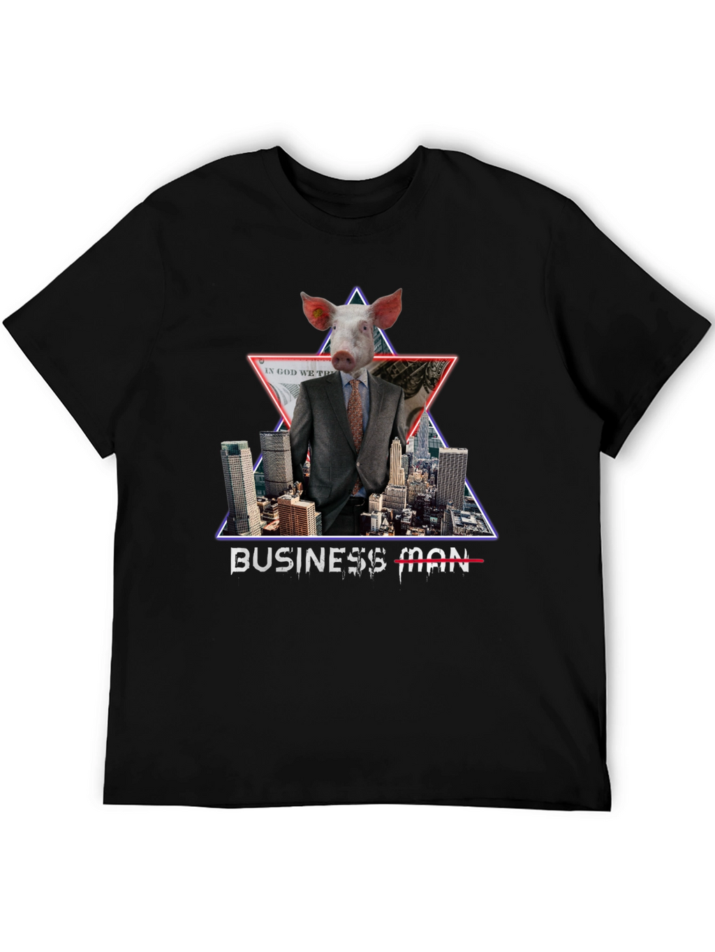 Pig Businessman Graphic T-Shirt