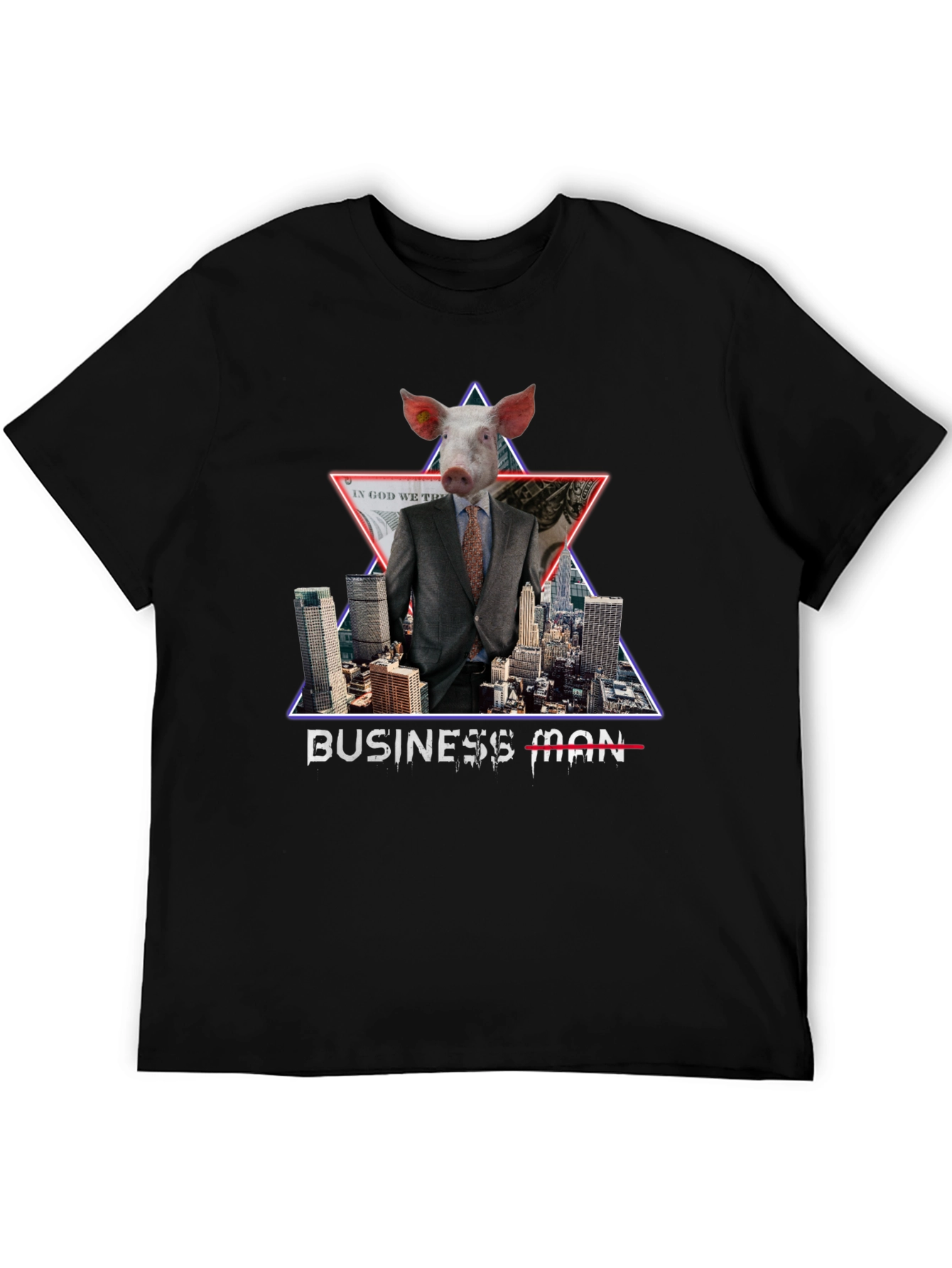 Pig Businessman Graphic T-Shirt