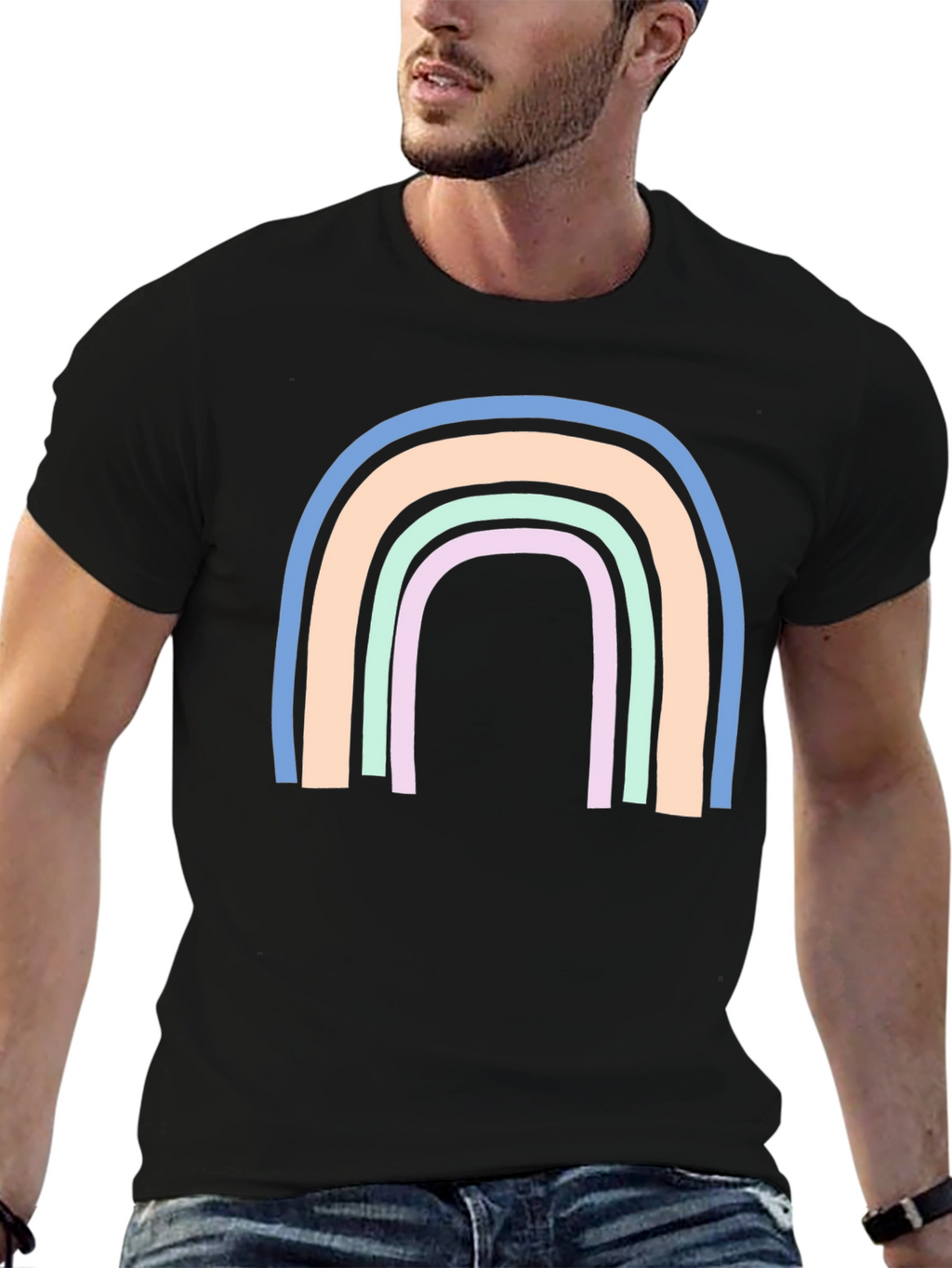 Rainbow Graphic Tee - Casual Comfort
