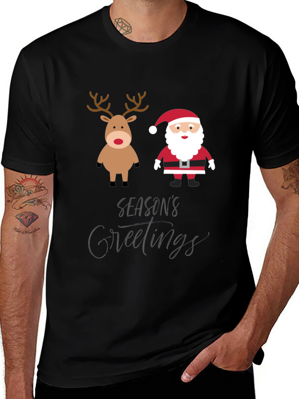 Festive Seasons Greetings Graphic T-Shirt