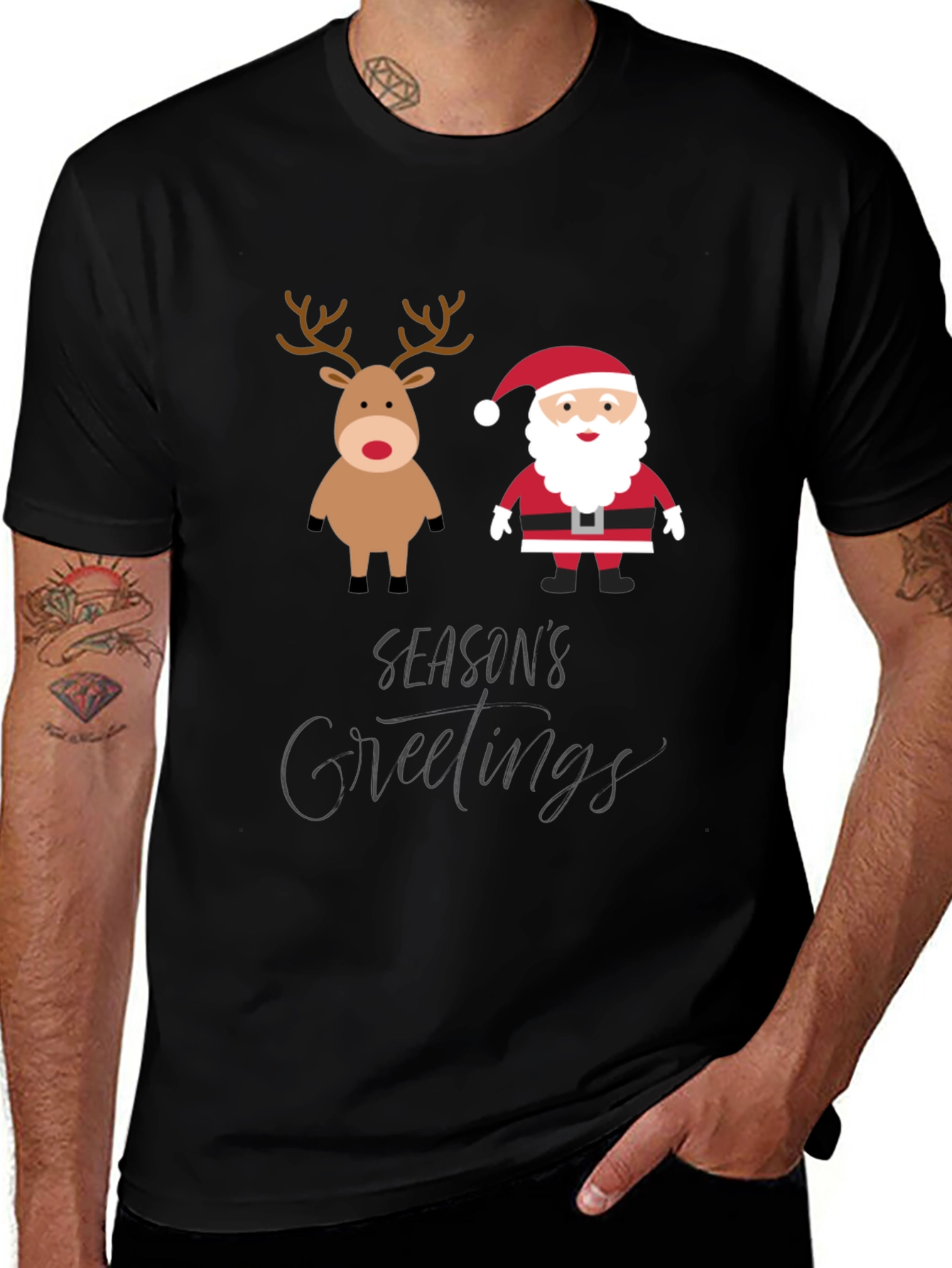 Festive Seasons Greetings Graphic T-Shirt