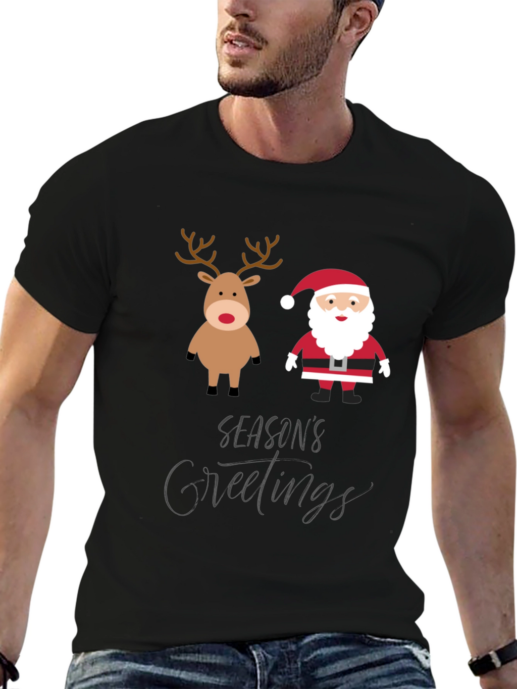 Festive Seasons Greetings Graphic T-Shirt