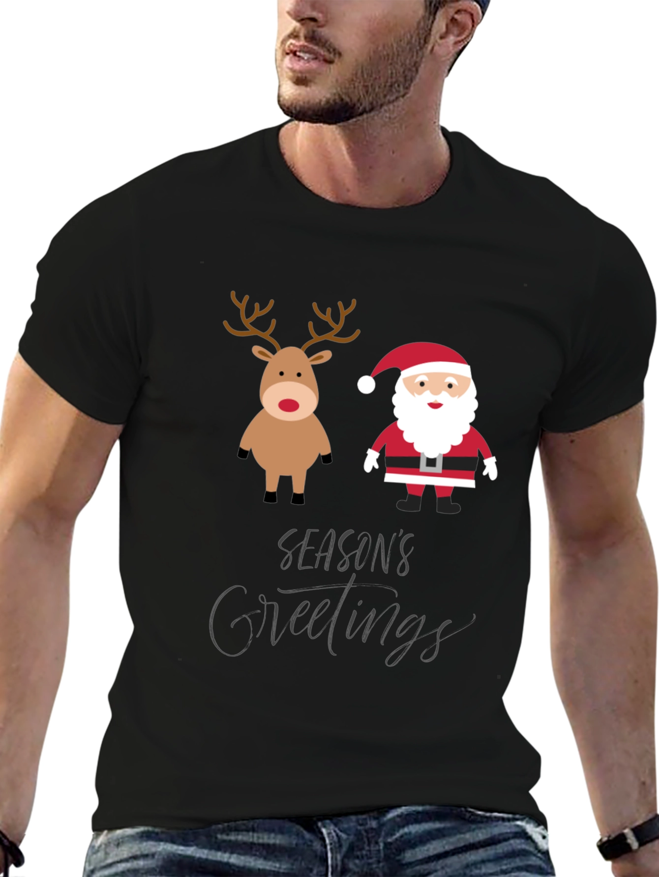 Festive Seasons Greetings Graphic T-Shirt