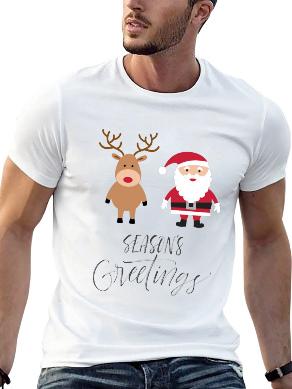 Festive Seasons Greetings Graphic T-Shirt
