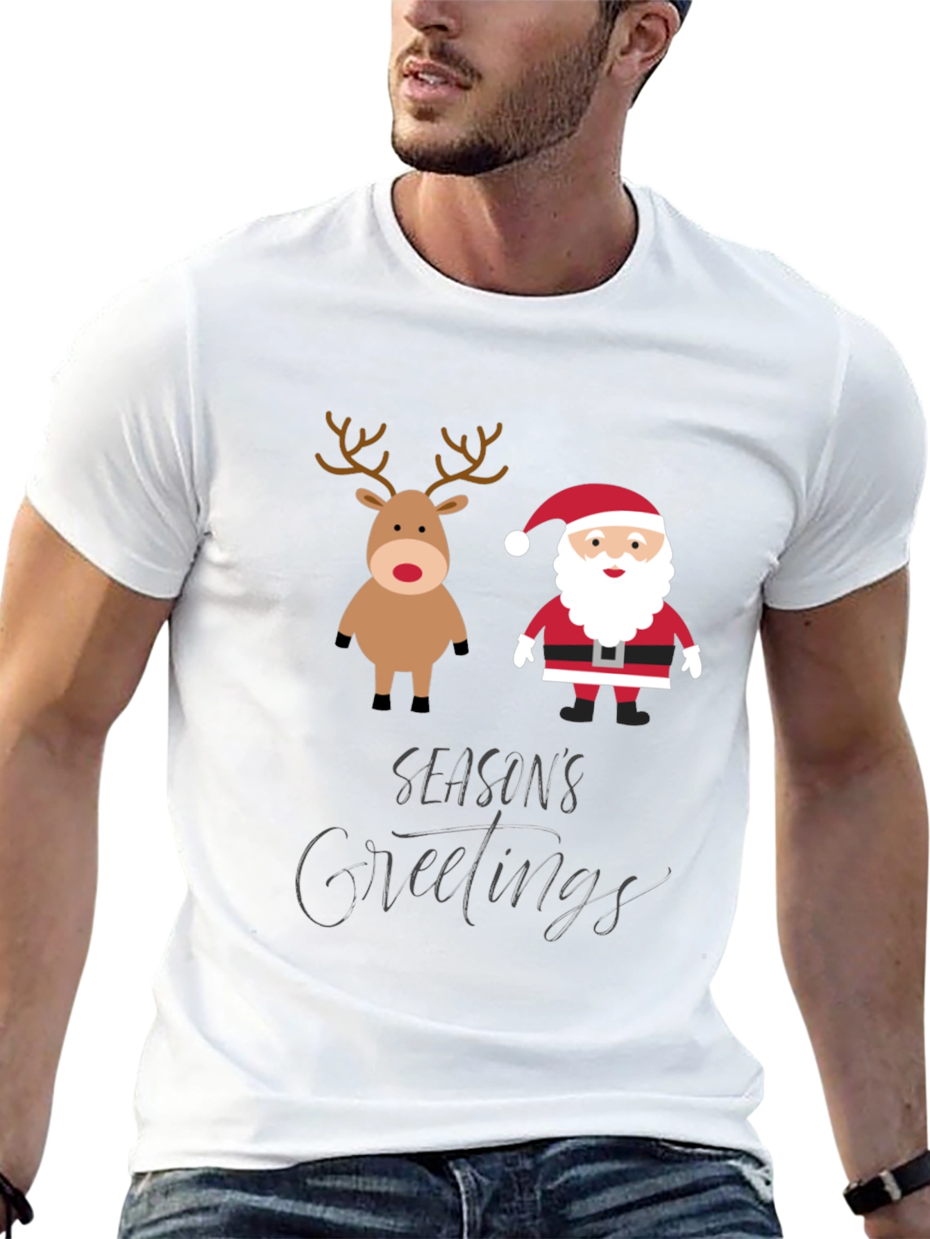 Festive Seasons Greetings Graphic T-Shirt