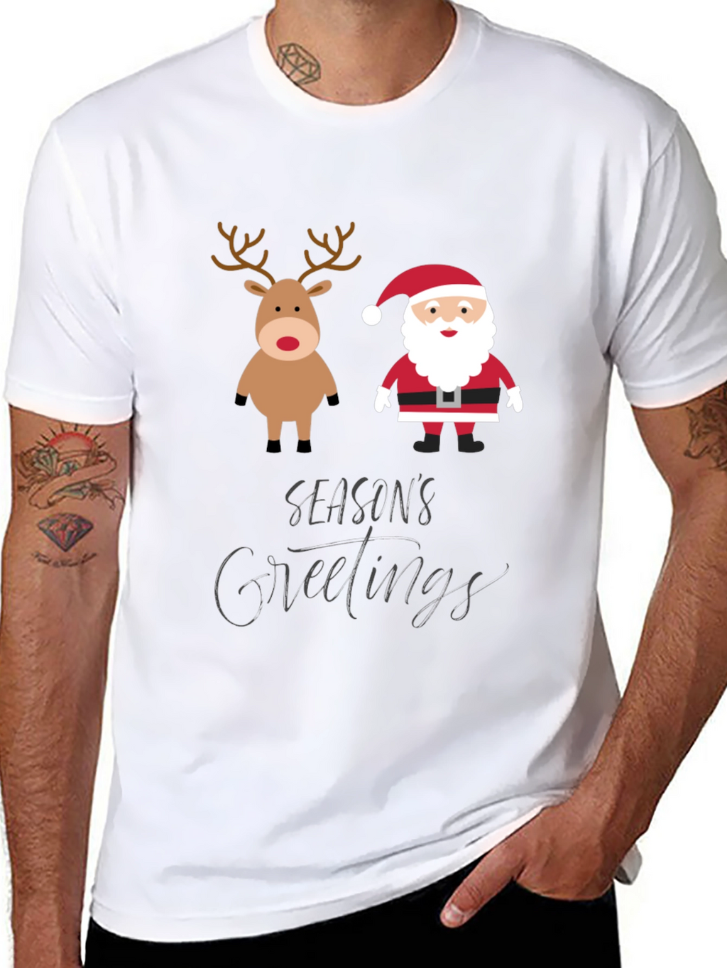 Festive Seasons Greetings Graphic T-Shirt