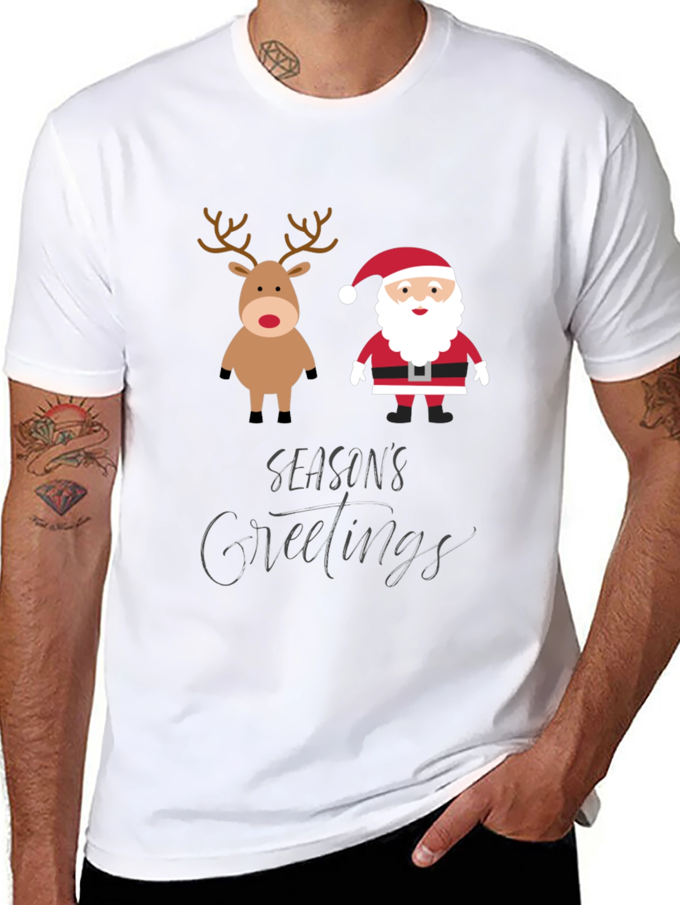 Festive Seasons Greetings Graphic T-Shirt