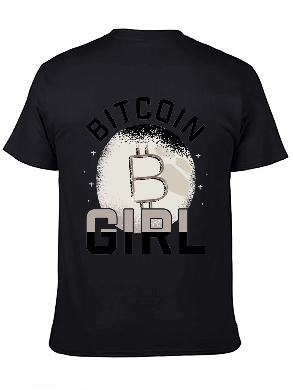 Bitcoin Girl Black Graphic T-Shirt