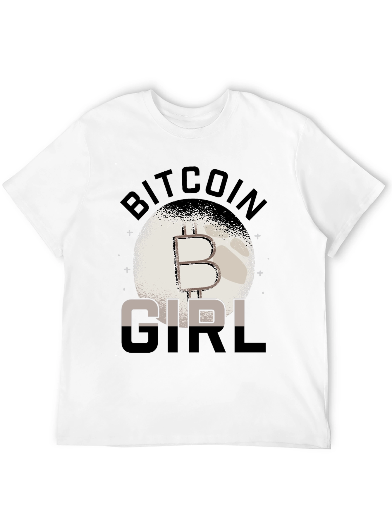 Bitcoin Girl Black Graphic T-Shirt