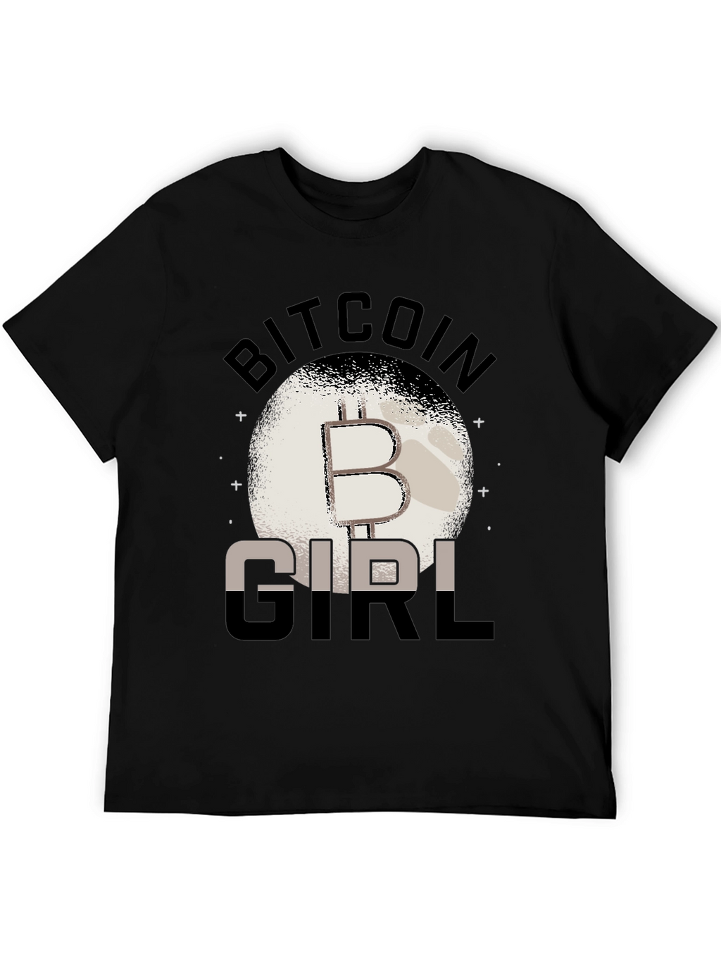 Bitcoin Girl Black Graphic T-Shirt