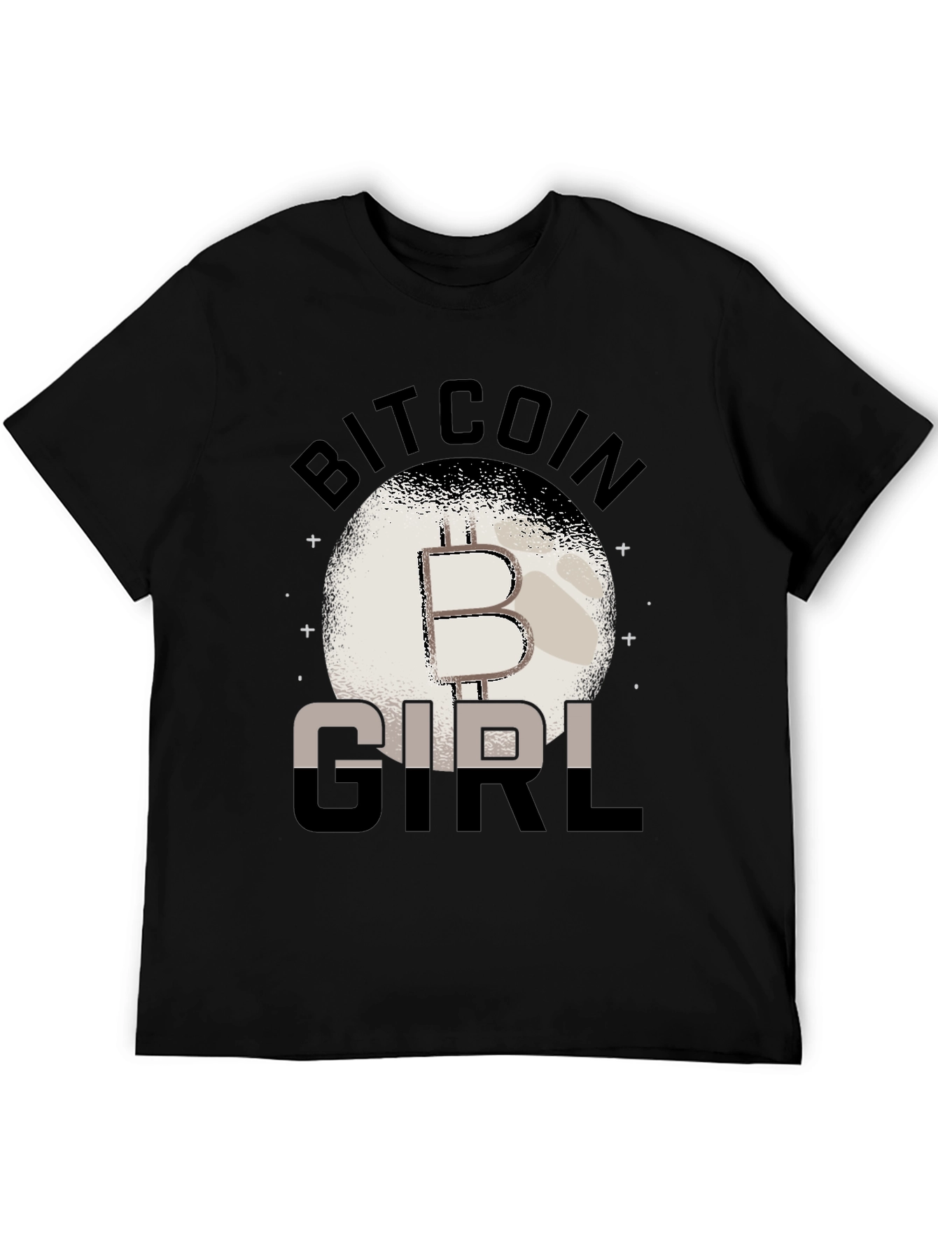 Bitcoin Girl Black Graphic T-Shirt