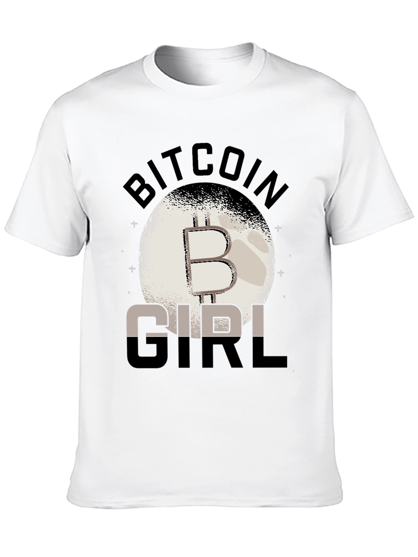 Bitcoin Girl Black Graphic T-Shirt