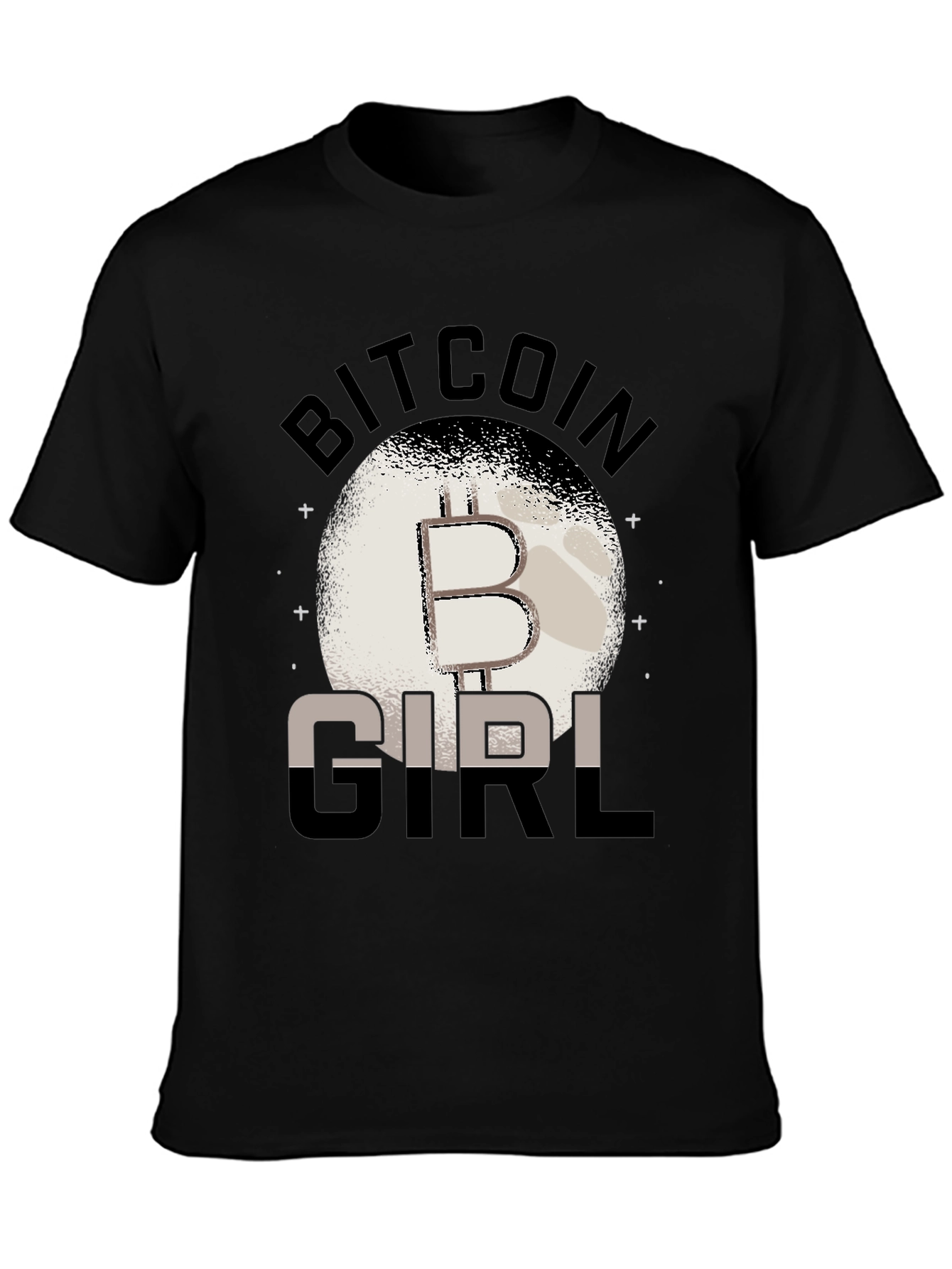 Bitcoin Girl Black Graphic T-Shirt