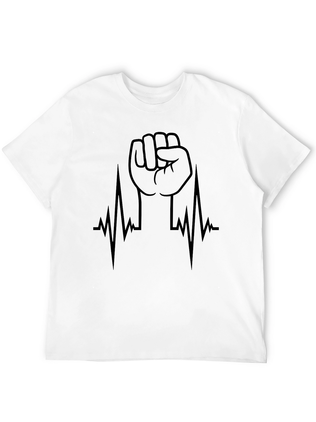 Raised Fist Heartbeat Graphic Tee