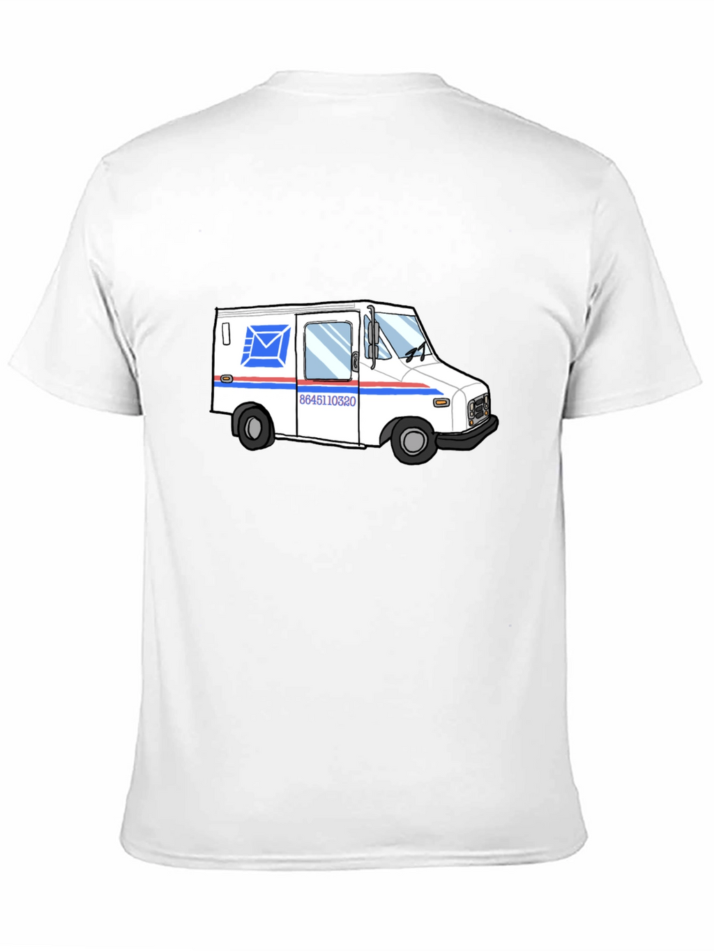 Mail Truck Graphic T-Shirt - Black
