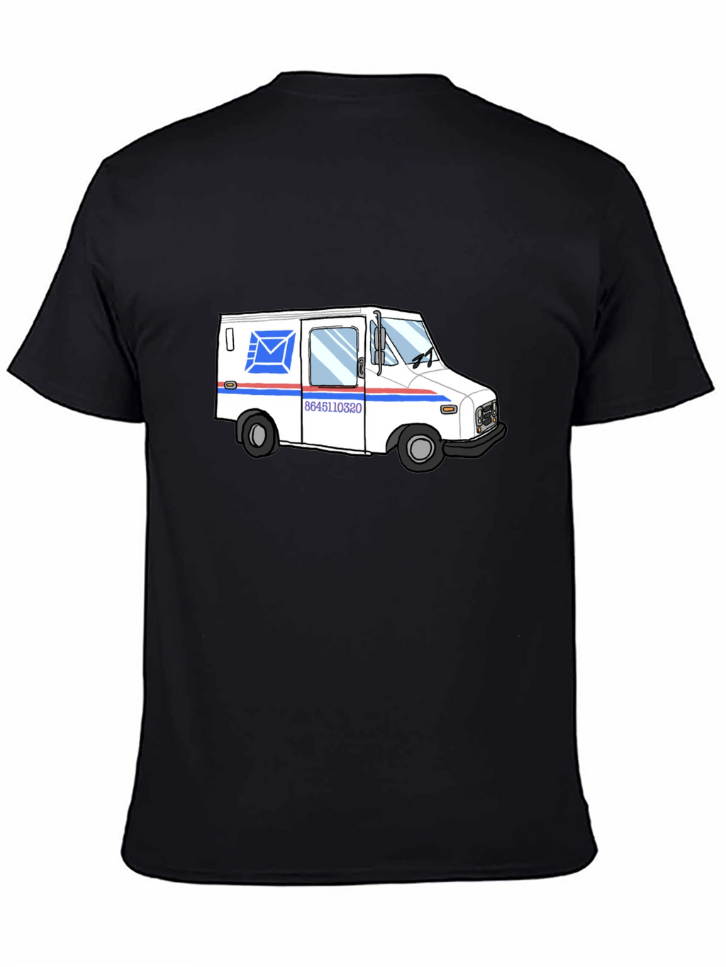 Mail Truck Graphic T-Shirt - Black