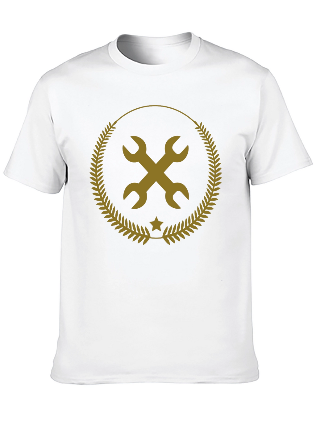 Mechanic Wrench Emblem Black T-Shirt