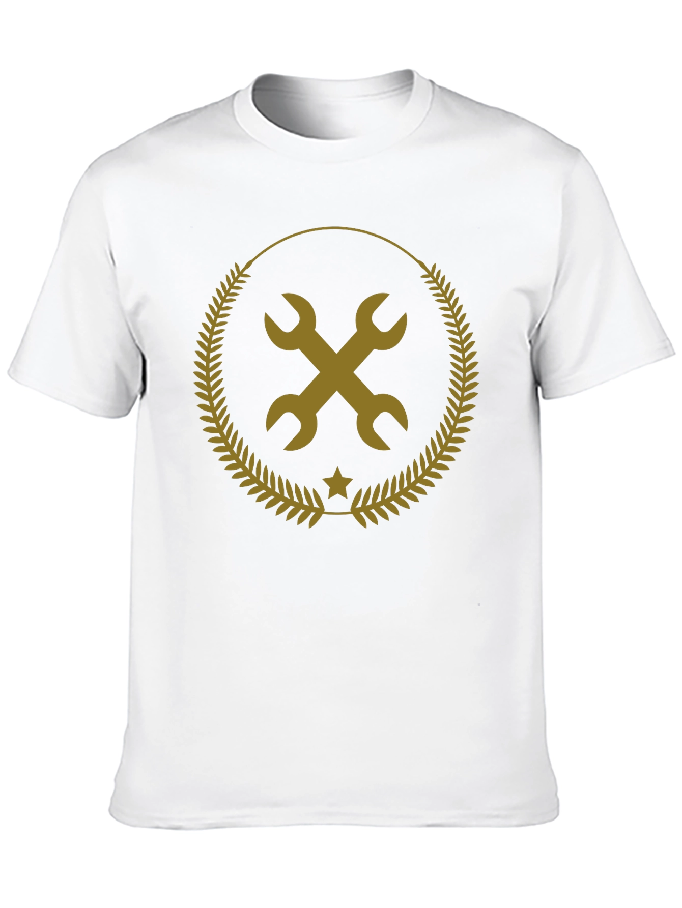 Mechanic Wrench Emblem Black T-Shirt