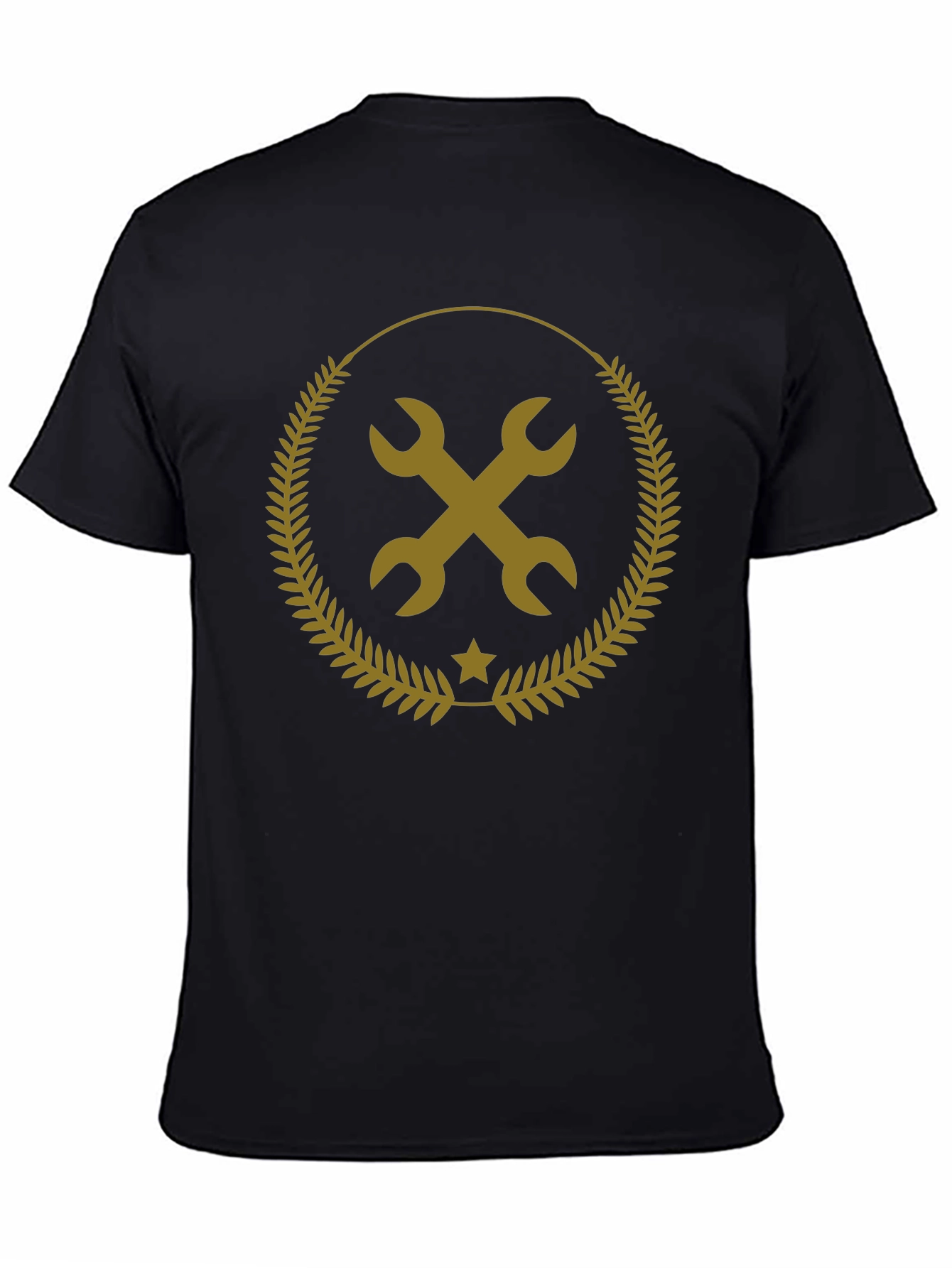 Mechanic Wrench Emblem Black T-Shirt