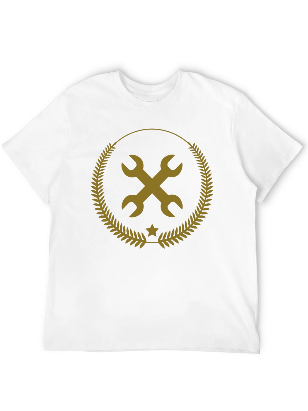 Mechanic Wrench Emblem Black T-Shirt