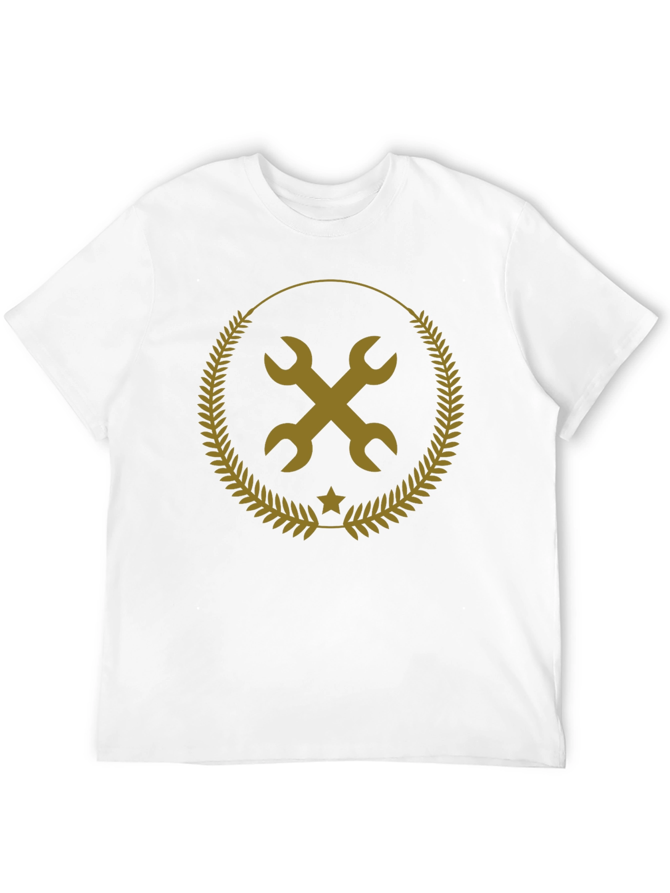 Mechanic Wrench Emblem Black T-Shirt