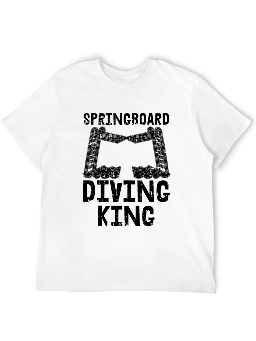Springboard Diving King Black Graphic Tee