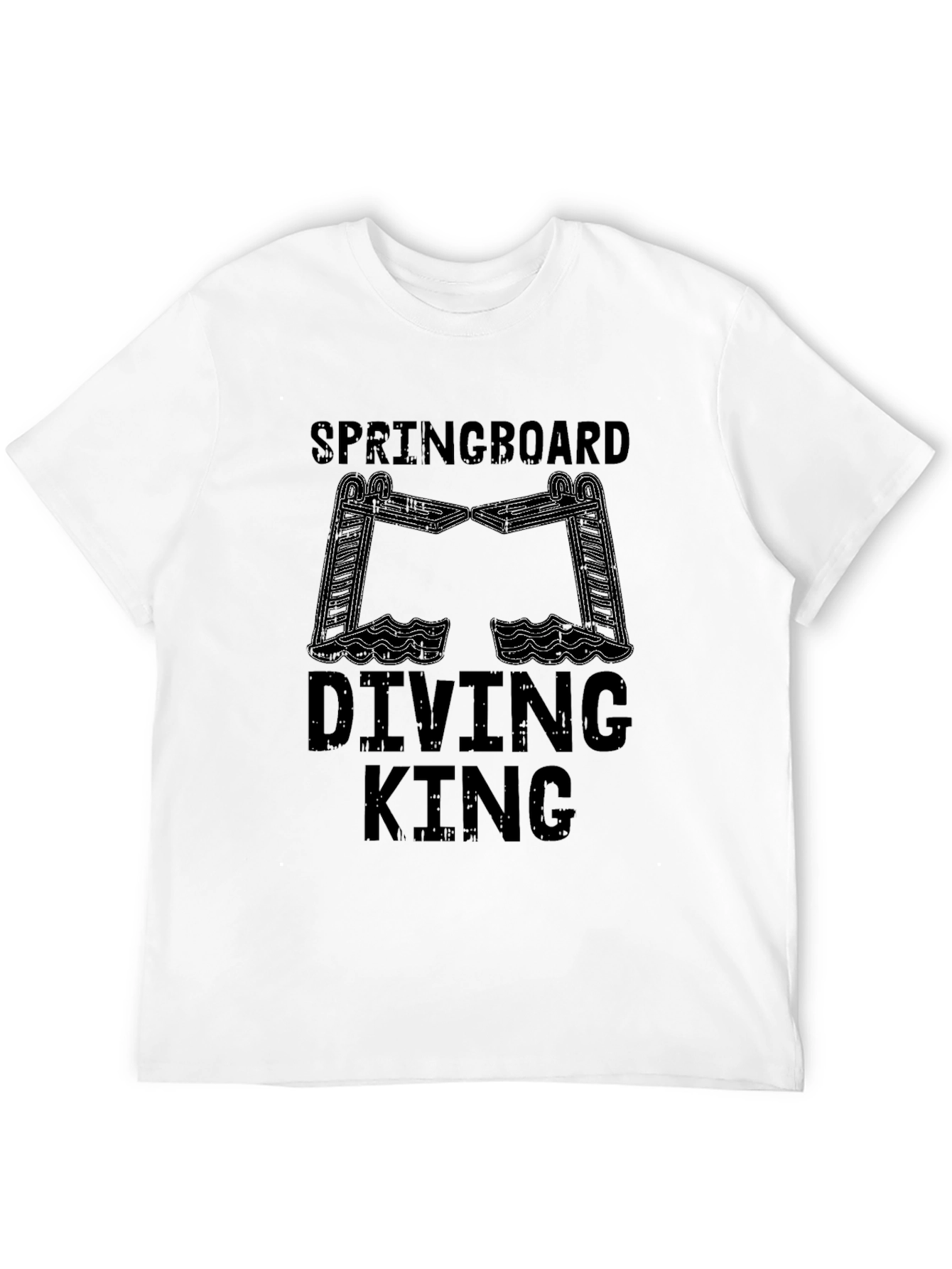 Springboard Diving King Black Graphic Tee
